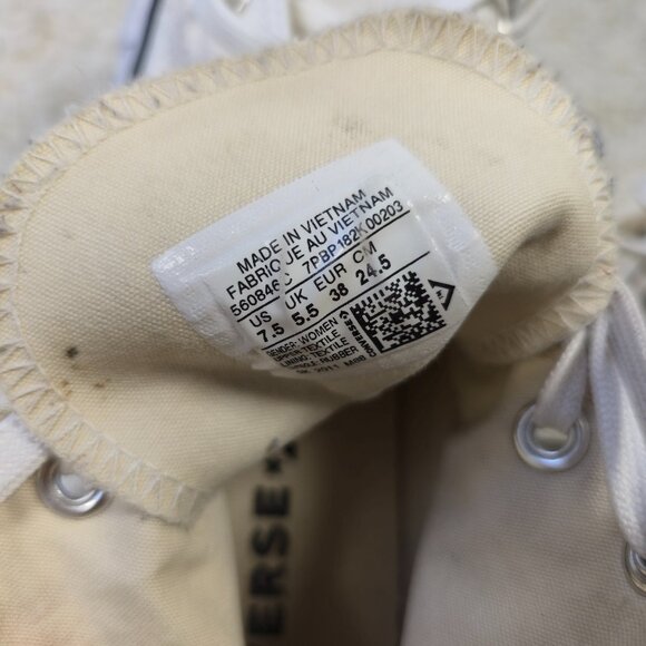 Chuck Taylor Converse All Star Platform High Top Sneakers,Size 7.5 - Picture 10 of 10